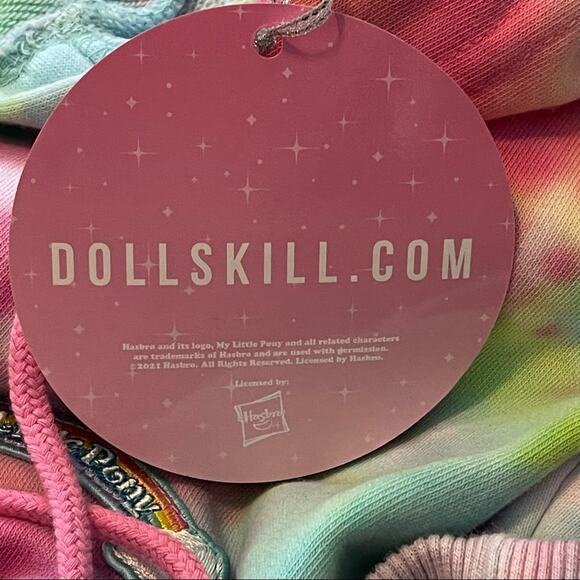 My Little Pony  X Dolls Kill Friendship Is Magic Tie Dye Hoodie XS NWT - Picture 11 of 11